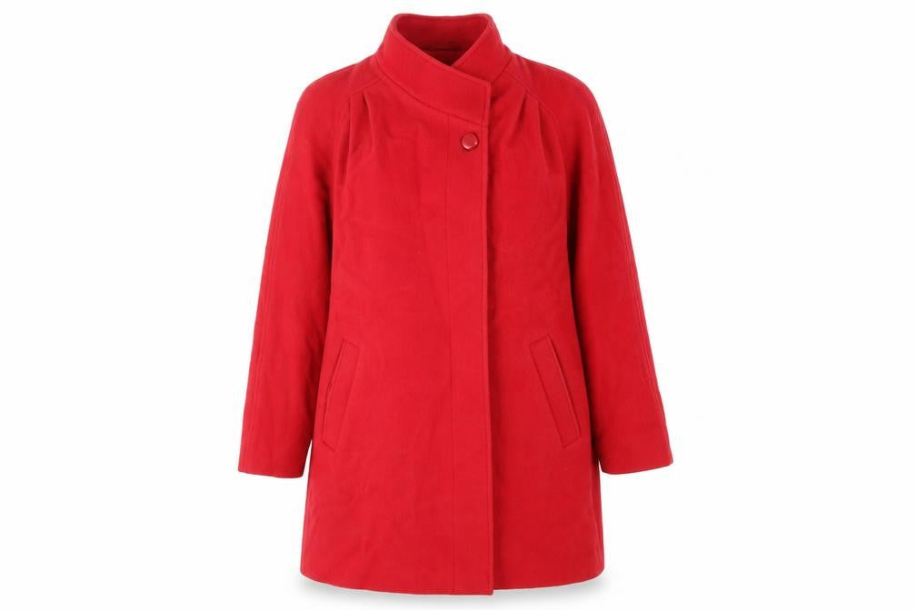 Womens UK Size 10 St Michael Red Overcoat