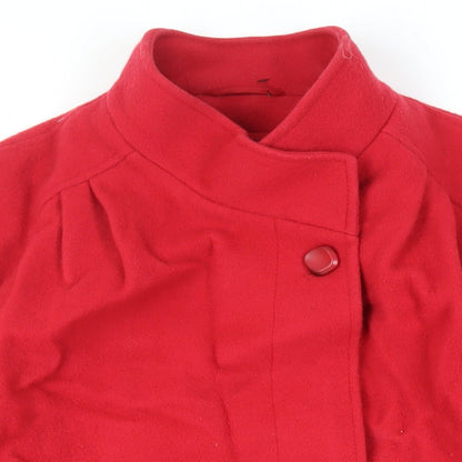 Womens UK Size 10 St Michael Red Overcoat
