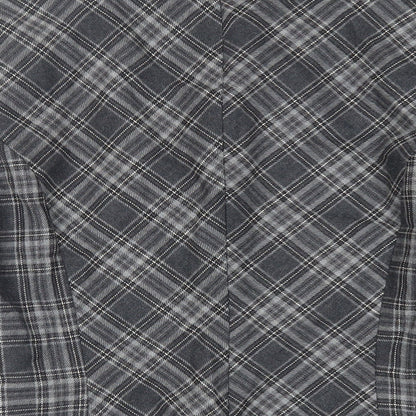 Avidita Womens Grey Plaid Jacket Blazer Size 14 Button