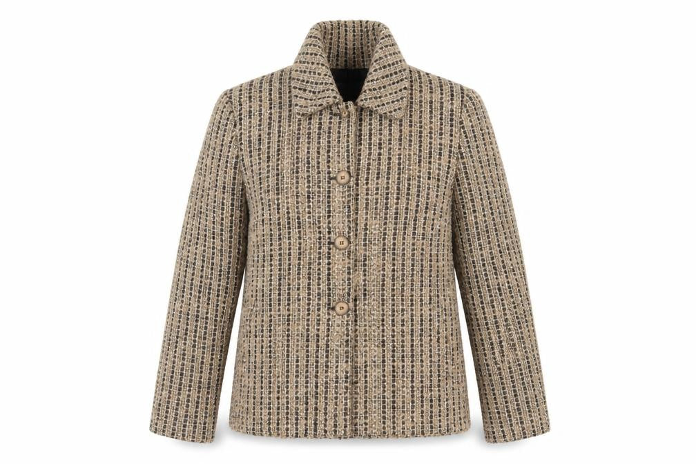 John Bentley Womens Beige Jacket Blazer Size 10 Button - Vintage