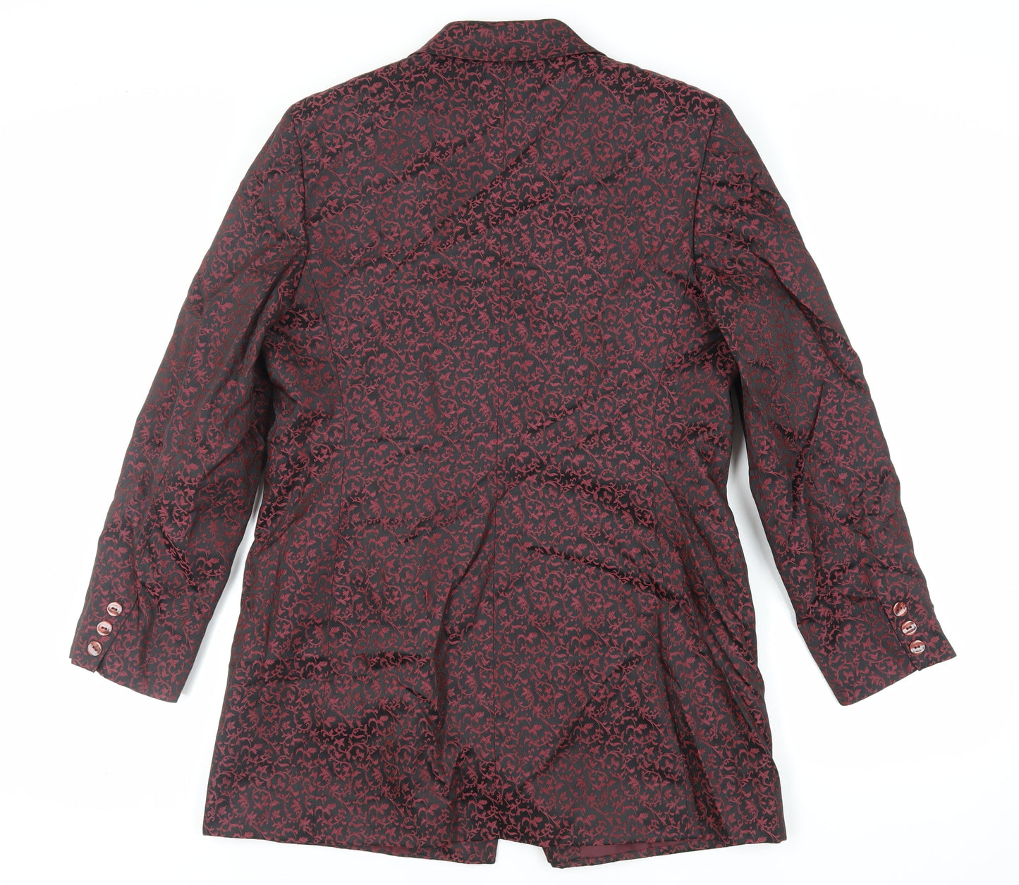 Sparklers Womens Purple Paisley Jacket Blazer Size 14 Button - Longline