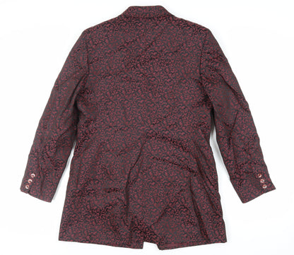 Sparklers Womens Purple Paisley Jacket Blazer Size 14 Button - Longline