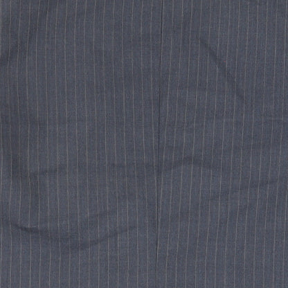 Pierre Marcel Mens Blue Striped Wool Jacket Suit Jacket Size 46 Regular