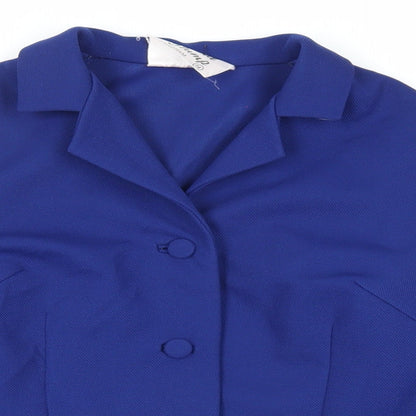 Richard Stump Womens Blue Jacket Blazer Size 14 Button - Vintage