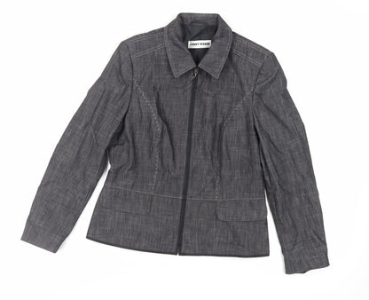 Gerry Weber Womens Grey Jacket Size 10 Zip