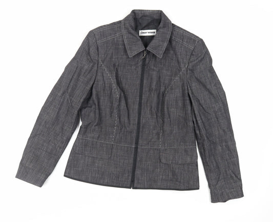 Gerry Weber Womens Grey Jacket Size 10 Zip
