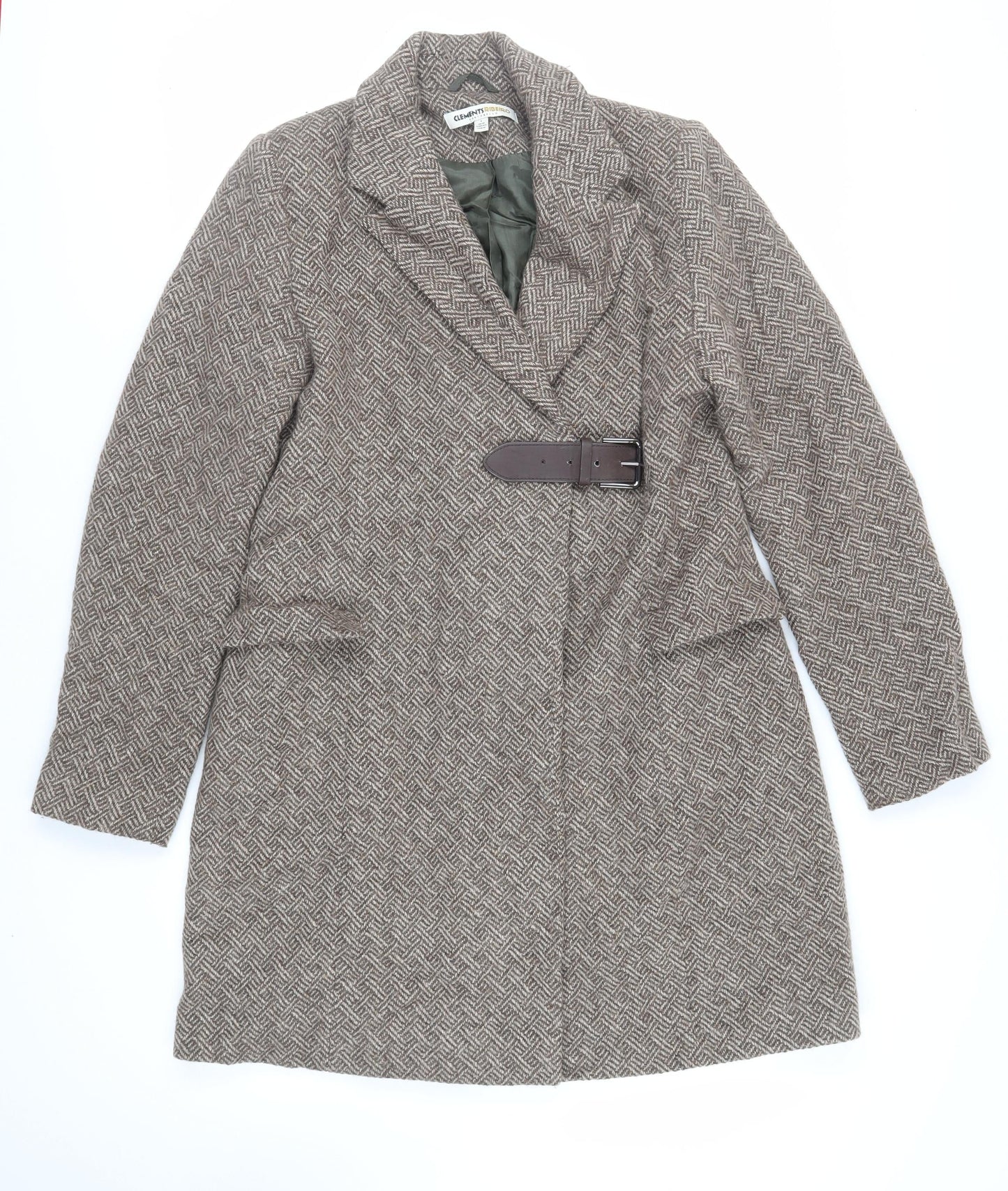 Womens UK Size L Clements Ribeiro Brown Overcoat