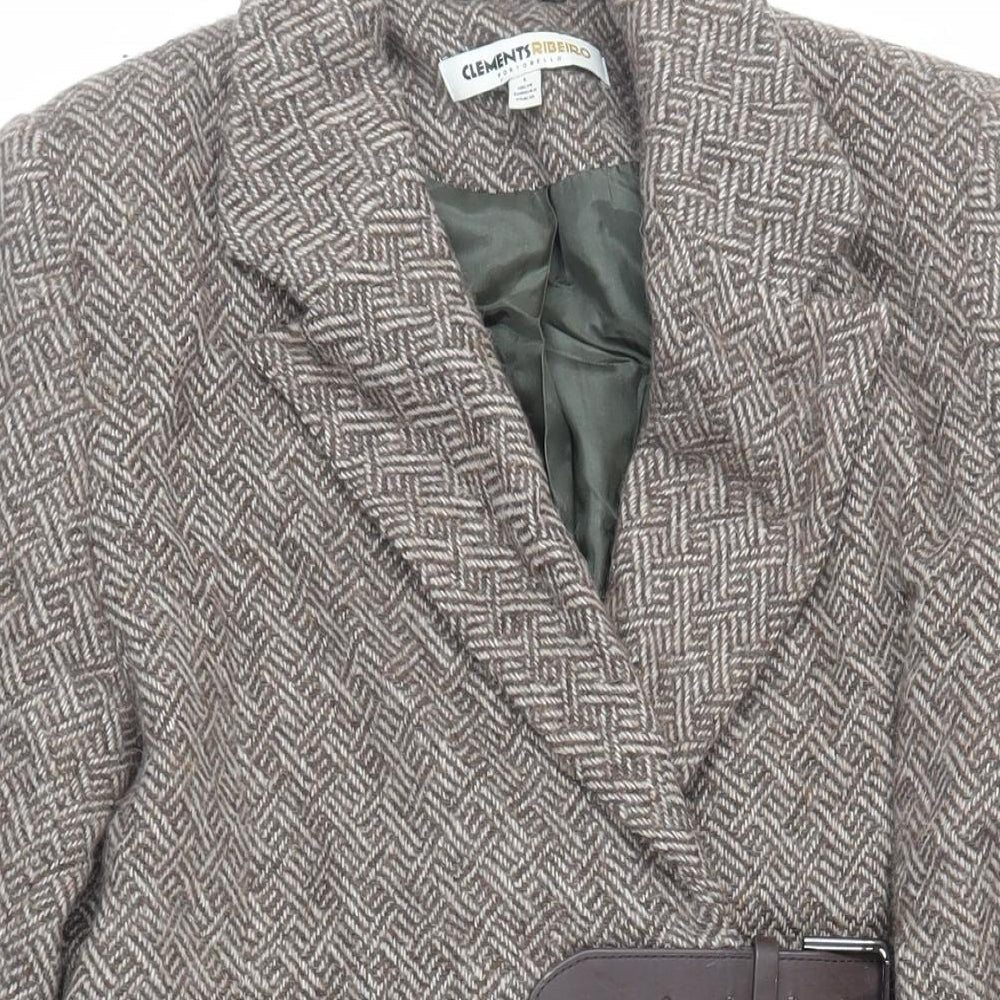 Womens UK Size L Clements Ribeiro Brown Overcoat