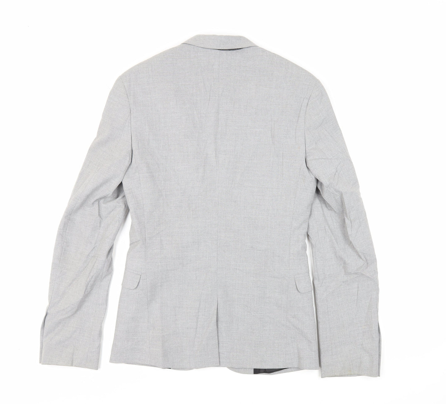 ASOS Mens Grey Polyester Jacket Suit Jacket Size 34 Regular