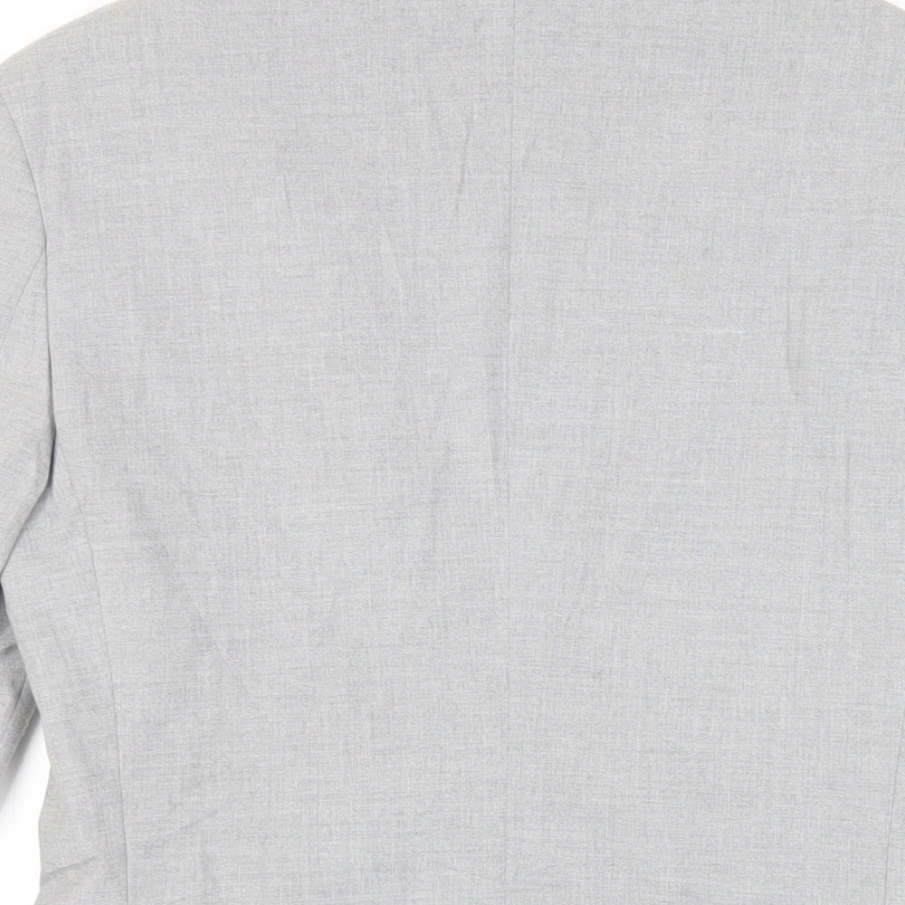 ASOS Mens Grey Polyester Jacket Suit Jacket Size 34 Regular
