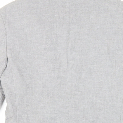 ASOS Mens Grey Polyester Jacket Suit Jacket Size 34 Regular