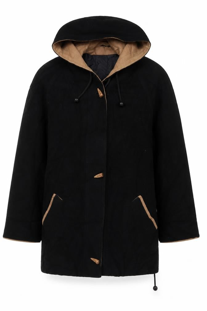 Womens UK Size 12 Berkertex Black Overcoat