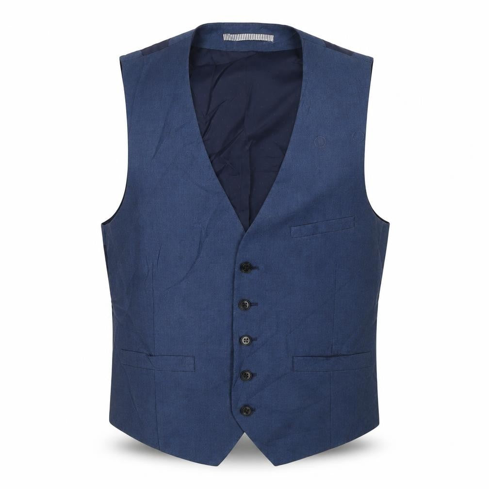 Burton Mens Blue Polyester Jacket Suit Waistcoat Size S Regular
