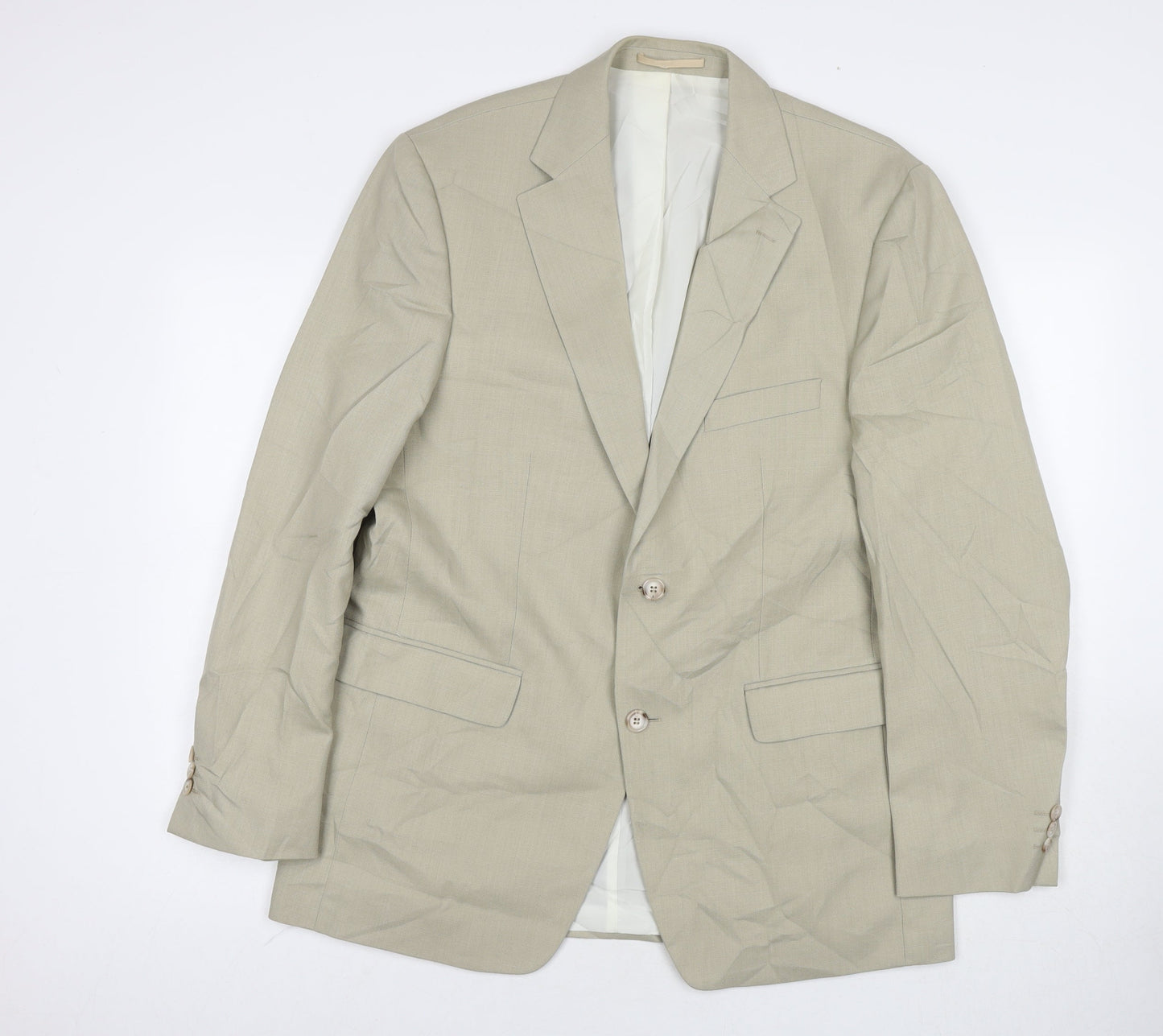 Cruise Mens Beige Polyester Jacket Suit Jacket Size 40 Regular