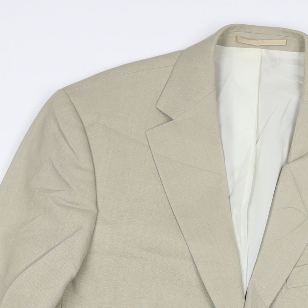Cruise Mens Beige Polyester Jacket Suit Jacket Size 40 Regular