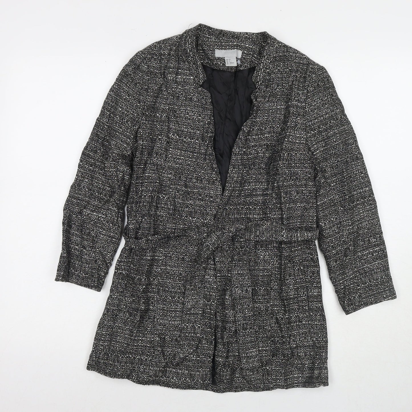 Womens UK Size 6 H&M Black Kimono Coat