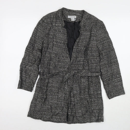 Womens UK Size 6 H&M Black Kimono Coat