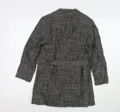 Womens UK Size 6 H&M Black Kimono Coat