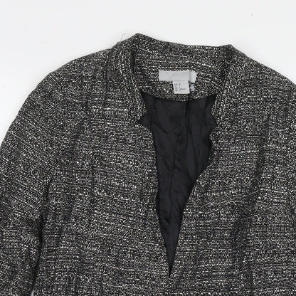 Womens UK Size 6 H&M Black Kimono Coat