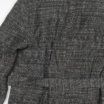 Womens UK Size 6 H&M Black Kimono Coat