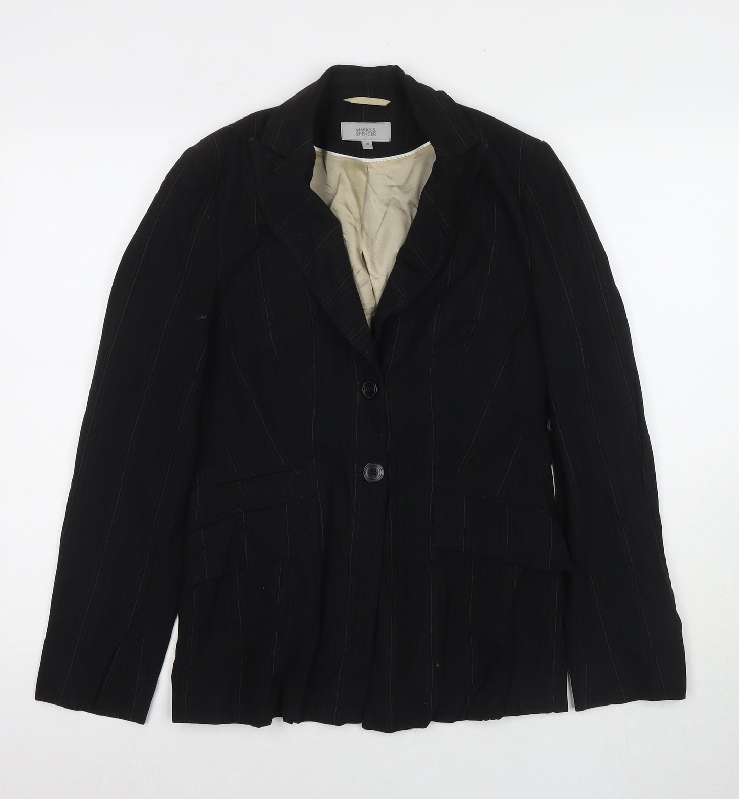 Marks and Spencer Womens Black Viscose Jacket Suit Jacket Size 10