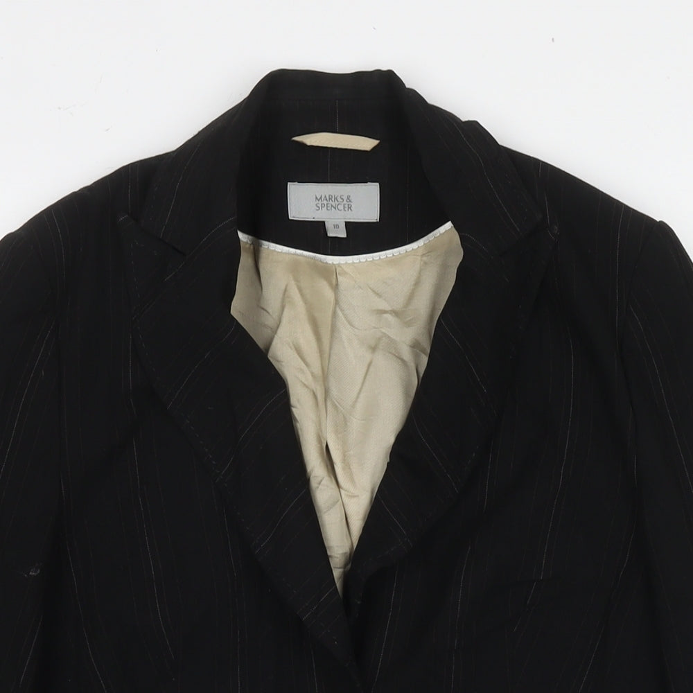 Marks and Spencer Womens Black Viscose Jacket Suit Jacket Size 10