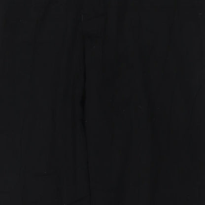 Marks and Spencer Mens Black Polyester Trousers Size 36 in L31 in Regular Zip