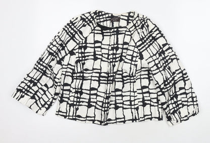 Principles Womens White Jacket Blazer Size 10 Hook & Eye