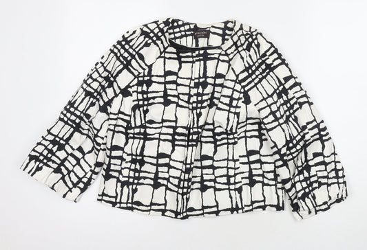 Principles Womens White Jacket Blazer Size 10 Hook & Eye