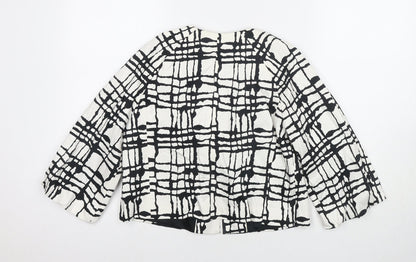 Principles Womens White Jacket Blazer Size 10 Hook & Eye