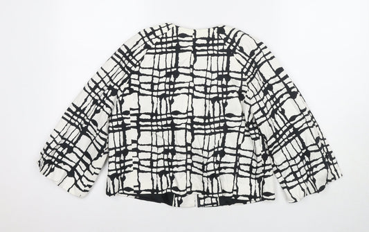 Principles Womens White Jacket Blazer Size 10 Hook & Eye