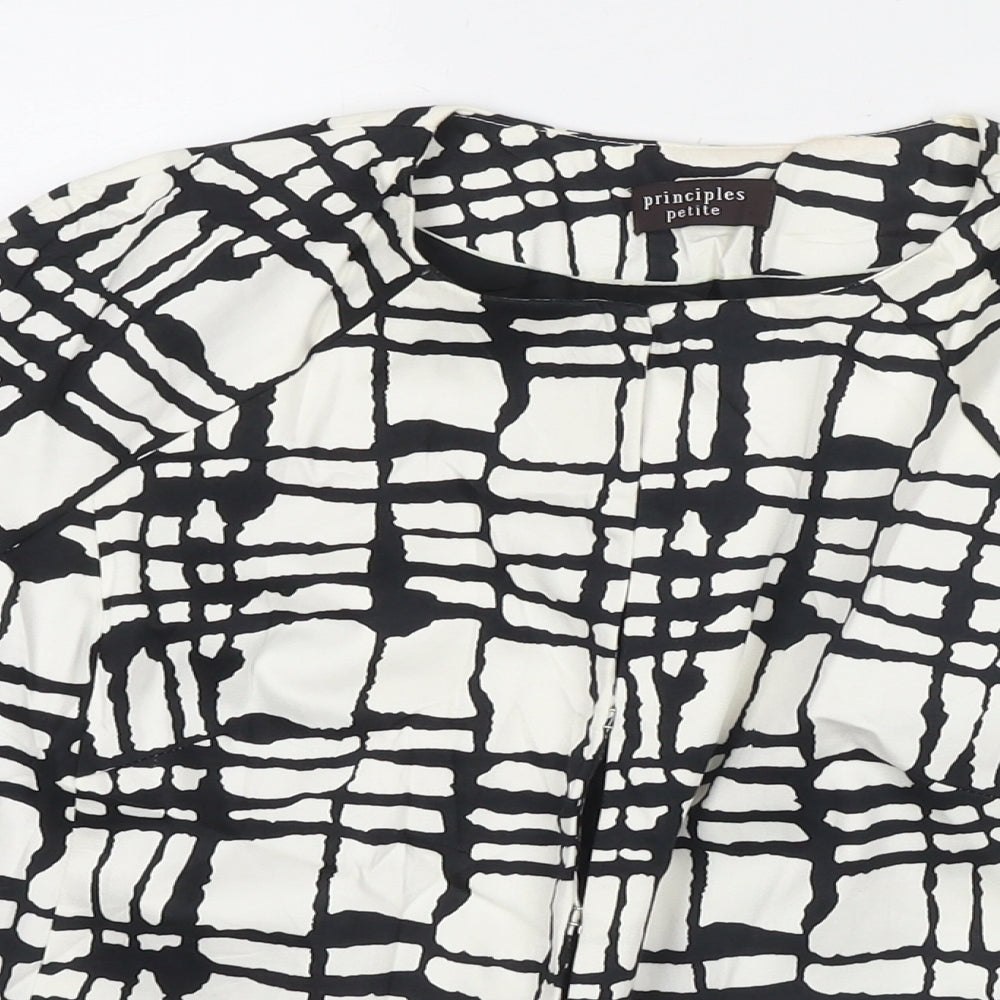 Principles Womens White Jacket Blazer Size 10 Hook & Eye