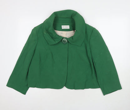 Autograph Womens Green Pea Coat Coat Size 20 Button