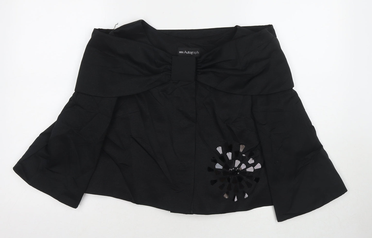 Autograph Womens Black Jacket Blazer Size 12 Snap