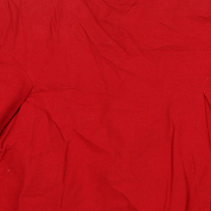Angel Falls Womens Red Pea Coat Coat Size 14 Button