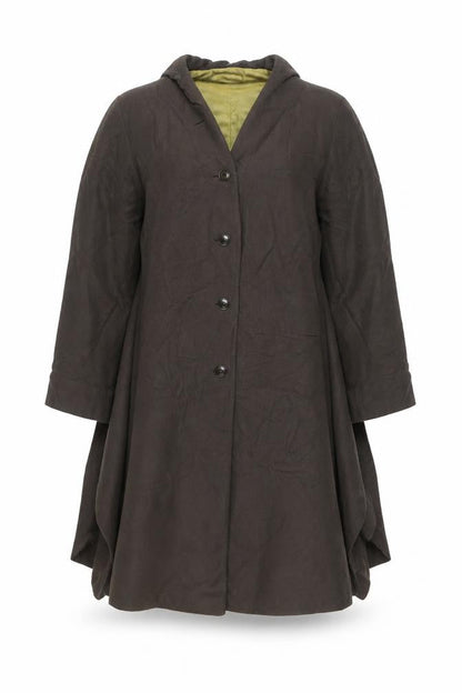 Miss Brit Womens Brown Overcoat Coat Size S Button