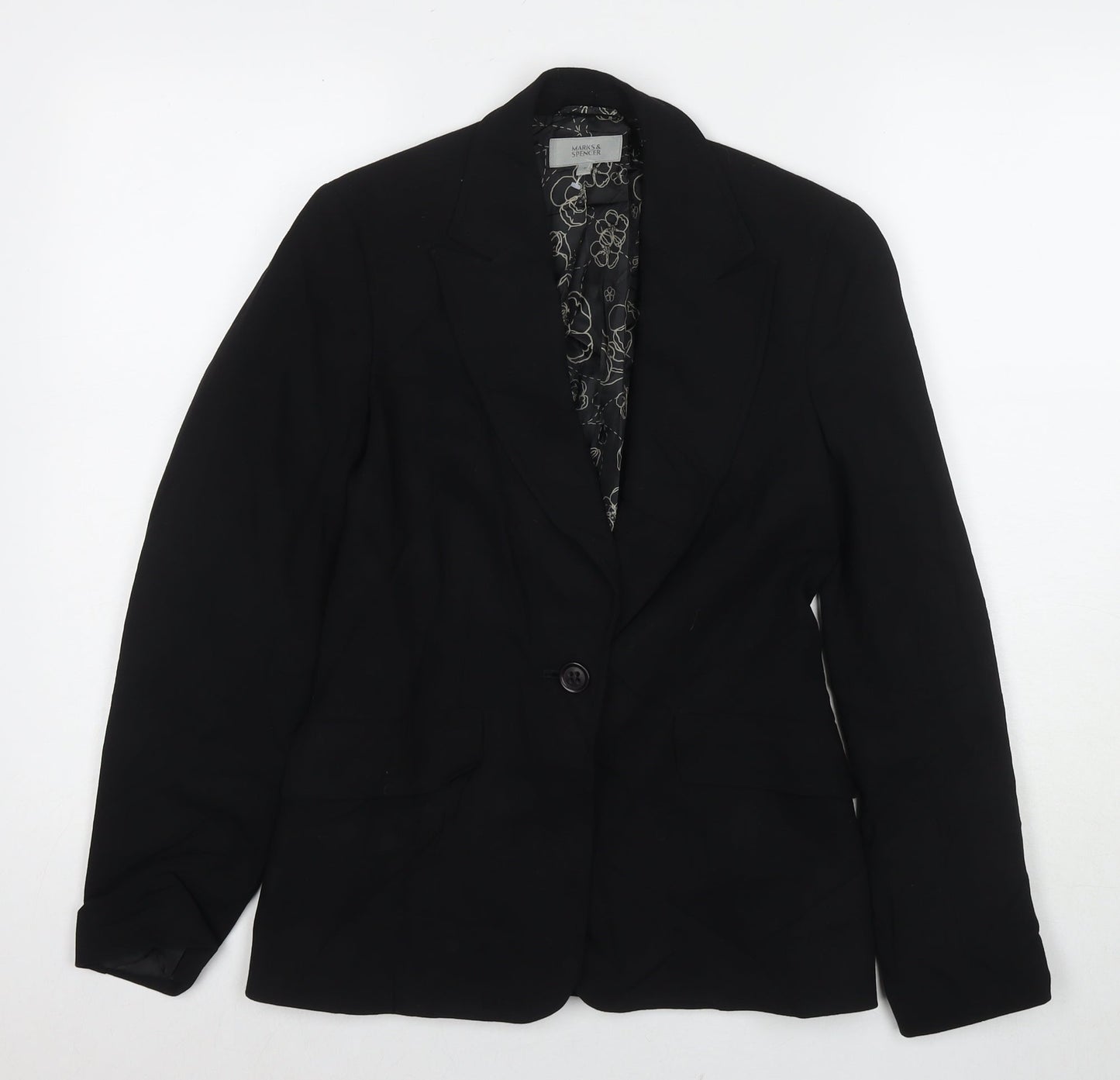 Womens UK Size 8 Marks and Spencer Black Jacket