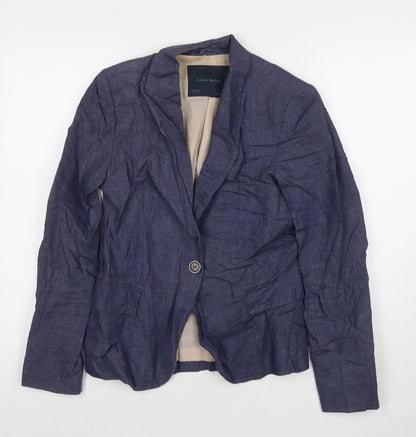 Womens UK Size M Zara Blue Jacket