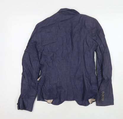 Womens UK Size M Zara Blue Jacket