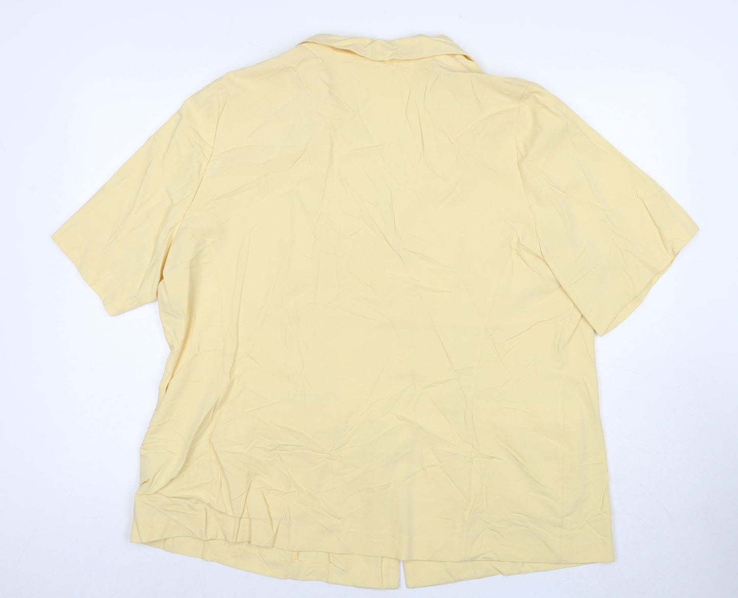 essence Womens Yellow Jacket Blazer Size 22 Button