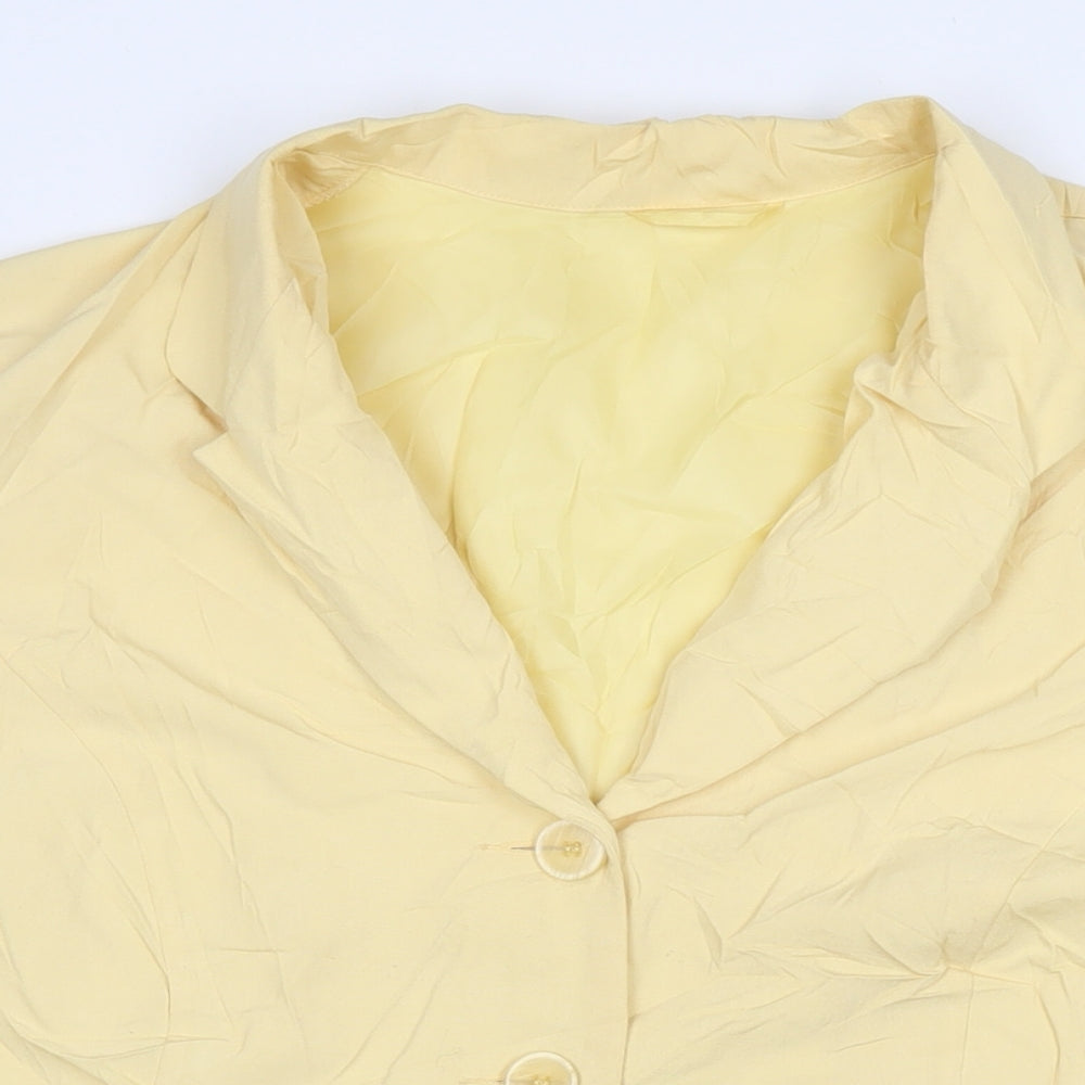 essence Womens Yellow Jacket Blazer Size 22 Button