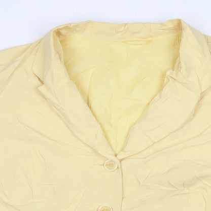 essence Womens Yellow Jacket Blazer Size 22 Button