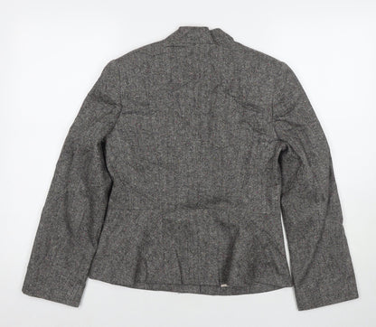 Minuet Womens Grey Jacket Blazer Size 10 Button
