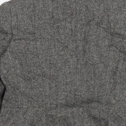 Minuet Womens Grey Jacket Blazer Size 10 Button