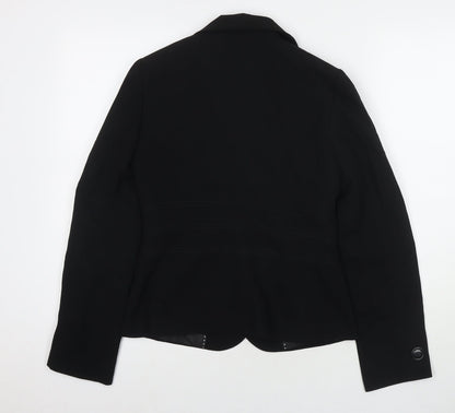 Marks and Spencer Womens Black Jacket Blazer Size 8 Button