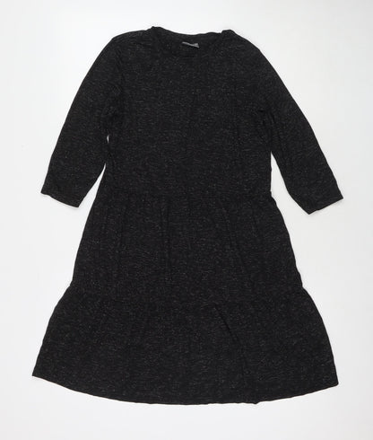 Beloved Womens Black Polyester Fit & Flare Size 8 Round Neck Pullover