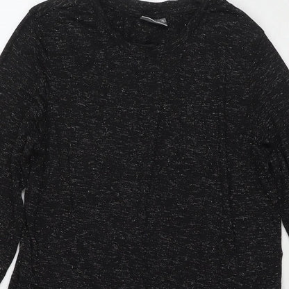Beloved Womens Black Polyester Fit & Flare Size 8 Round Neck Pullover