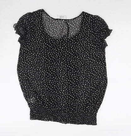 Womens UK Size 12 Wallis Black Basic Blouse