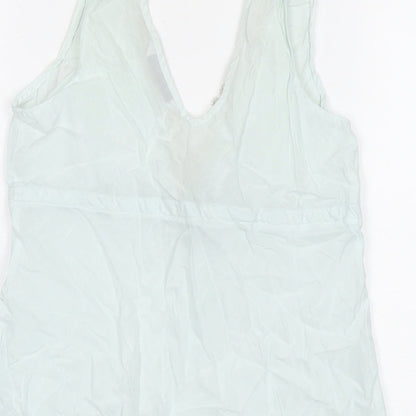 Autograph Womens Blue Cotton Basic Tank Size 10 V-Neck