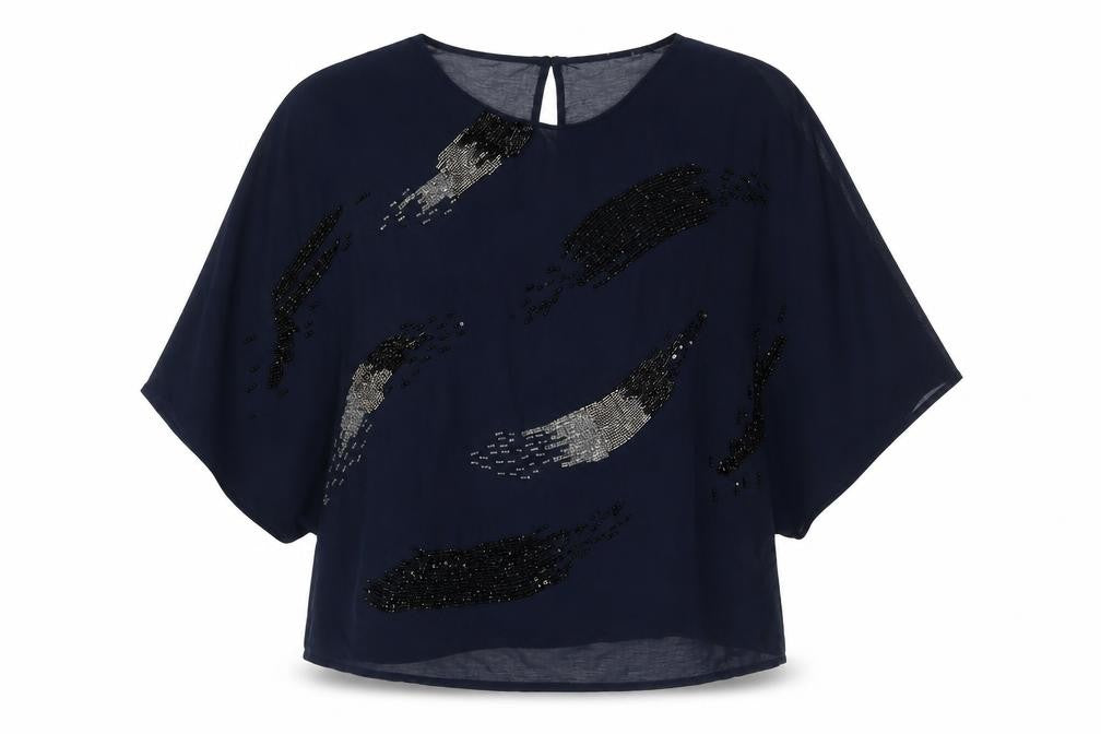 Womens UK Size 10 New Look Blue Basic Blouse